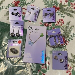 Claire's Silver and Black Jewelry Collection
